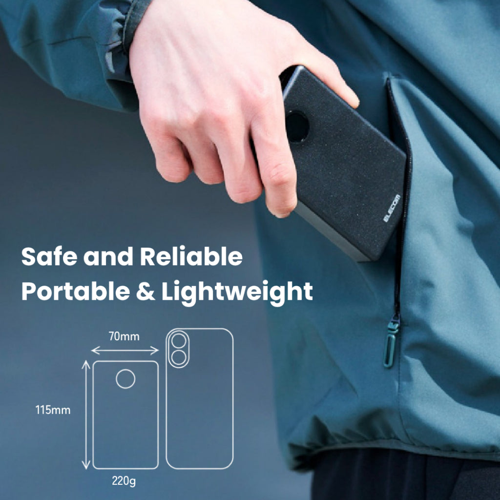 [NEW GEN] ELECOM 10000mAh 35W Semi Solid State Power Bank Carry-on approved Fast Charging PPS Powerbank