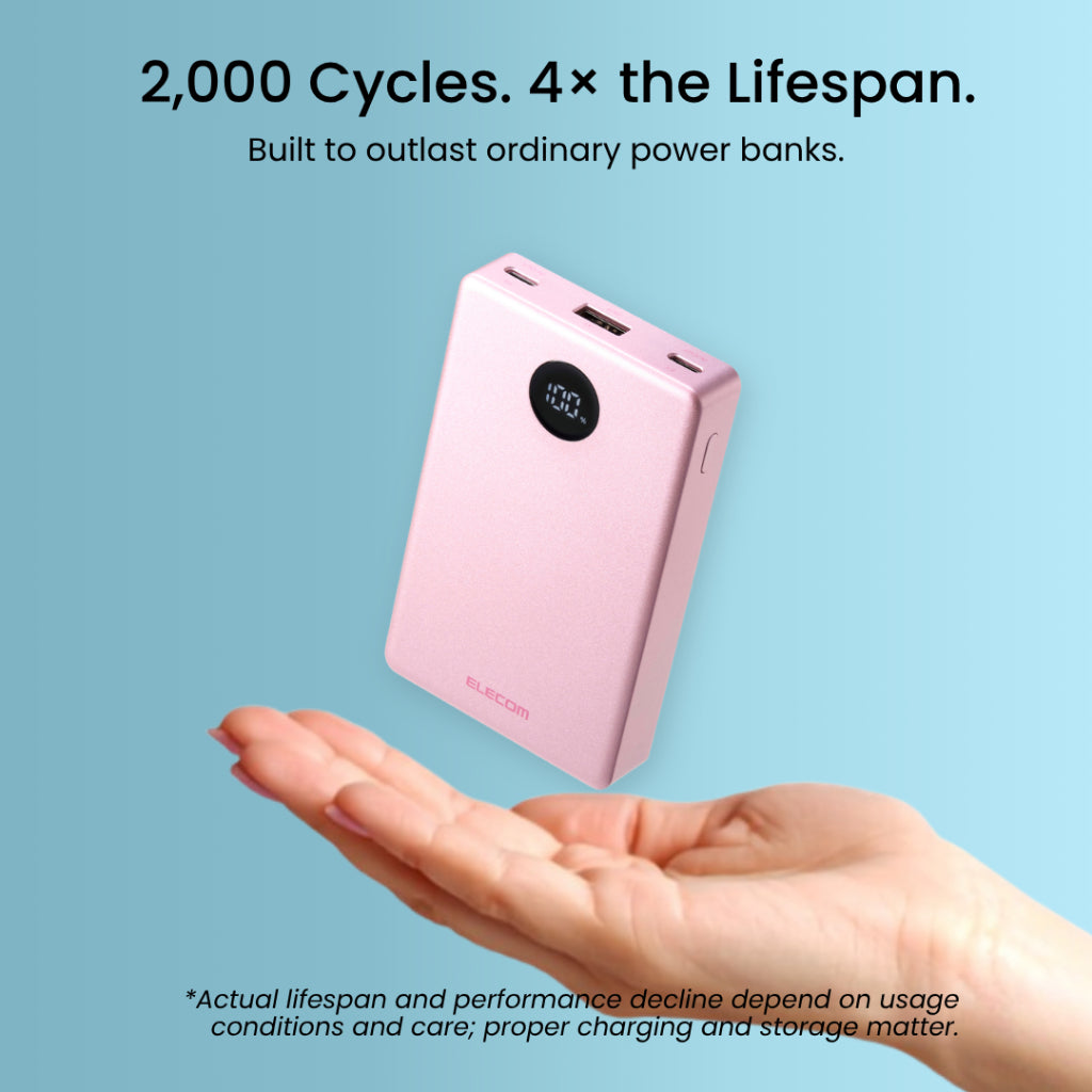 [NEW GEN] ELECOM 10000mAh 35W Semi Solid State Power Bank Carry-on approved Fast Charging PPS Powerbank