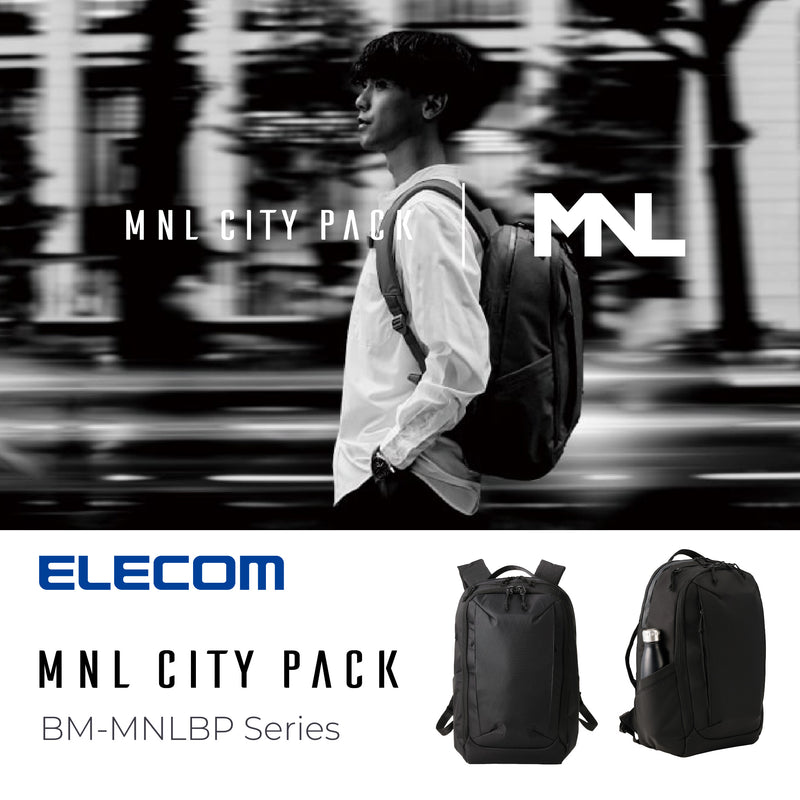 ELECOM MNL CITY Backpack/Laptop Bag/BM-MNLBP01BK/20L /Water