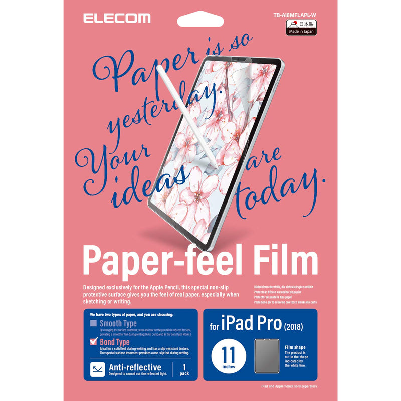 Screen Protector/ Paper-Like Film For iPad "Bond" (Pink) For Drawing